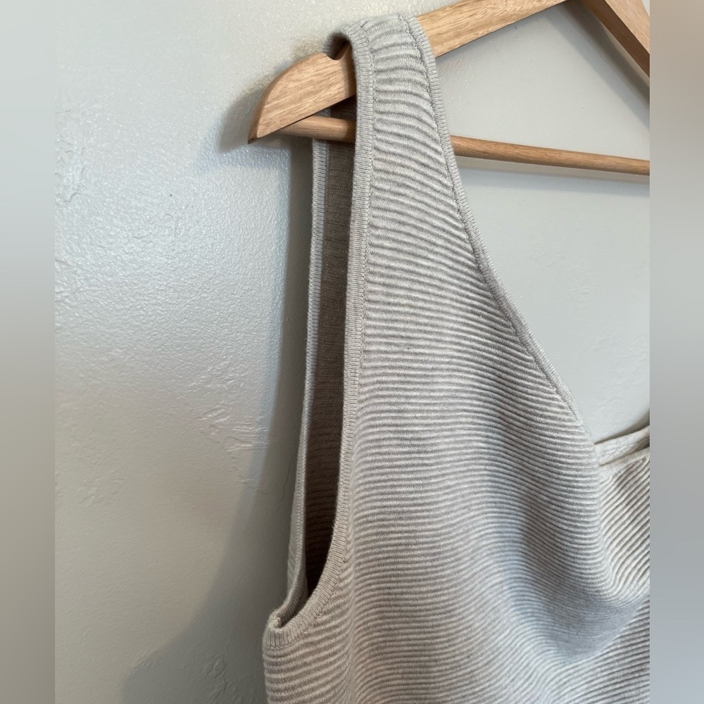 Abercrombie & Fitch Beige Ribbed One-Shoulder Strap Bodysuit Womens Size XL - Picture 5 of 14